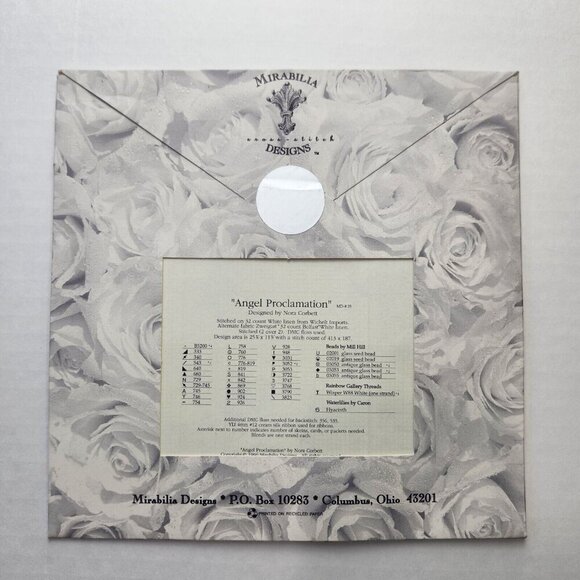 Mirabilia Cross‎ Stitch Pattern Angel Proclamation 1996 MD25 NEW Sealed Chart - Picture 4 of 4